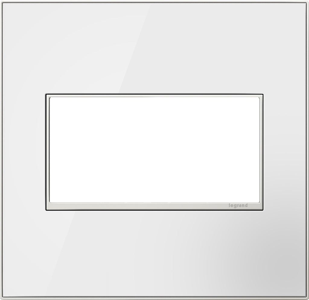 Legrand - AWM2GMW4 - Two-Gang Screwless Wall Plate - adorne - Mirror White