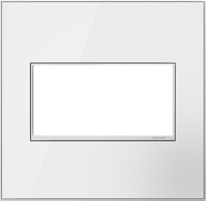 Legrand - AWM2GMW4 - Two-Gang Screwless Wall Plate - adorne - Mirror White