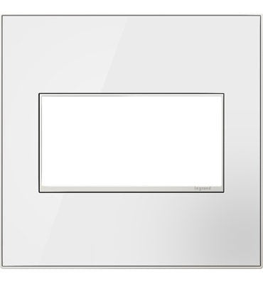 Legrand - AWM2GMW4 - Two-Gang Screwless Wall Plate - adorne - Mirror White