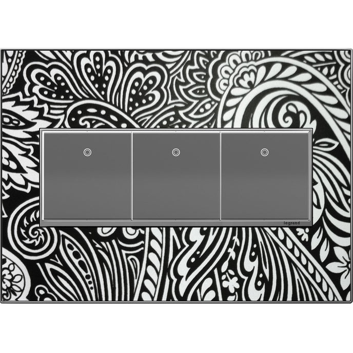 Legrand - AWM3GM4 - Three-Gang Screwless Wall Plate Trim - adorne - Magnesium