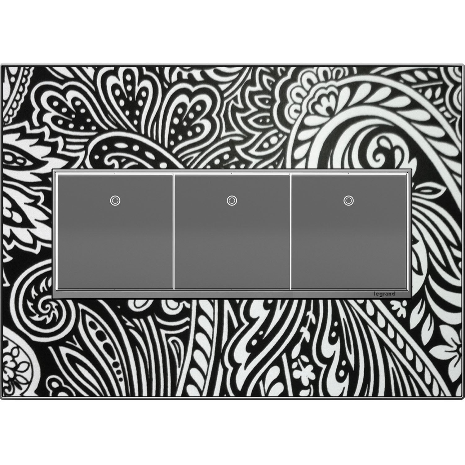 Legrand - AWM3GM4 - Three-Gang Screwless Wall Plate Trim - adorne - Magnesium