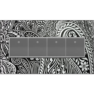 Legrand - AWM4GM4 - Four-Gang Screwless Wall Plate Trim - adorne - Magnesium