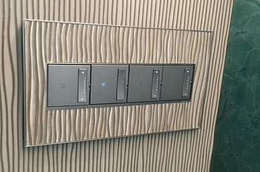 Legrand - AWM4GM4 - Four-Gang Screwless Wall Plate Trim - adorne - Magnesium
