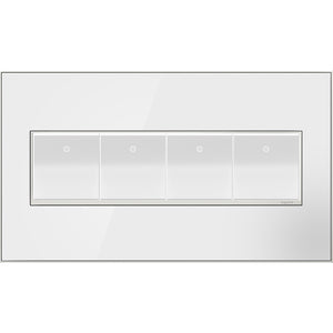 Legrand - AWM4GMW4 - Four-Gang Screwless Wall Plate - adorne - Mirror White