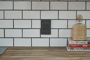 Legrand - AWP1G2GR6 - One-Gang Screwless Wall Plate with Microban - adorne - Graphite