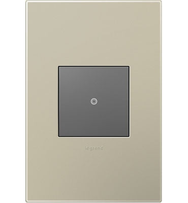 Legrand - AWP1G2TM6 - One-Gang Screwless Wall Plate with Microban - adorne - Titanium