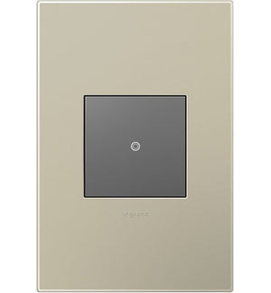 Legrand - AWP1G2TM6 - One-Gang Screwless Wall Plate with Microban - adorne - Titanium