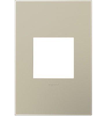 Legrand - AWP1G2TM6 - One-Gang Screwless Wall Plate with Microban - adorne - Titanium