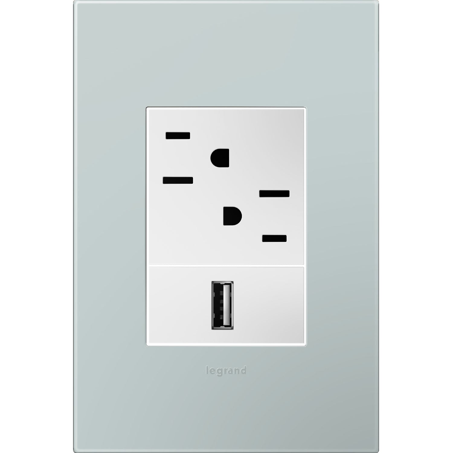 Legrand - AWP1G3BL4 - One-Gang-Plus Screwless Wall Plate - adorne - Pale Blue