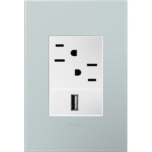 Legrand - AWP1G3BL4 - One-Gang-Plus Screwless Wall Plate - adorne - Pale Blue