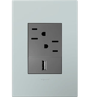 Legrand - AWP1G3BL4 - One-Gang-Plus Screwless Wall Plate - adorne - Pale Blue