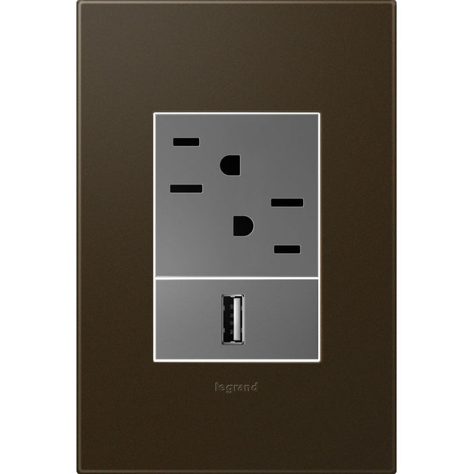 Legrand - AWP1G3BR4 - One-Gang-Plus Screwless Wall Plate - adorne - Bronze