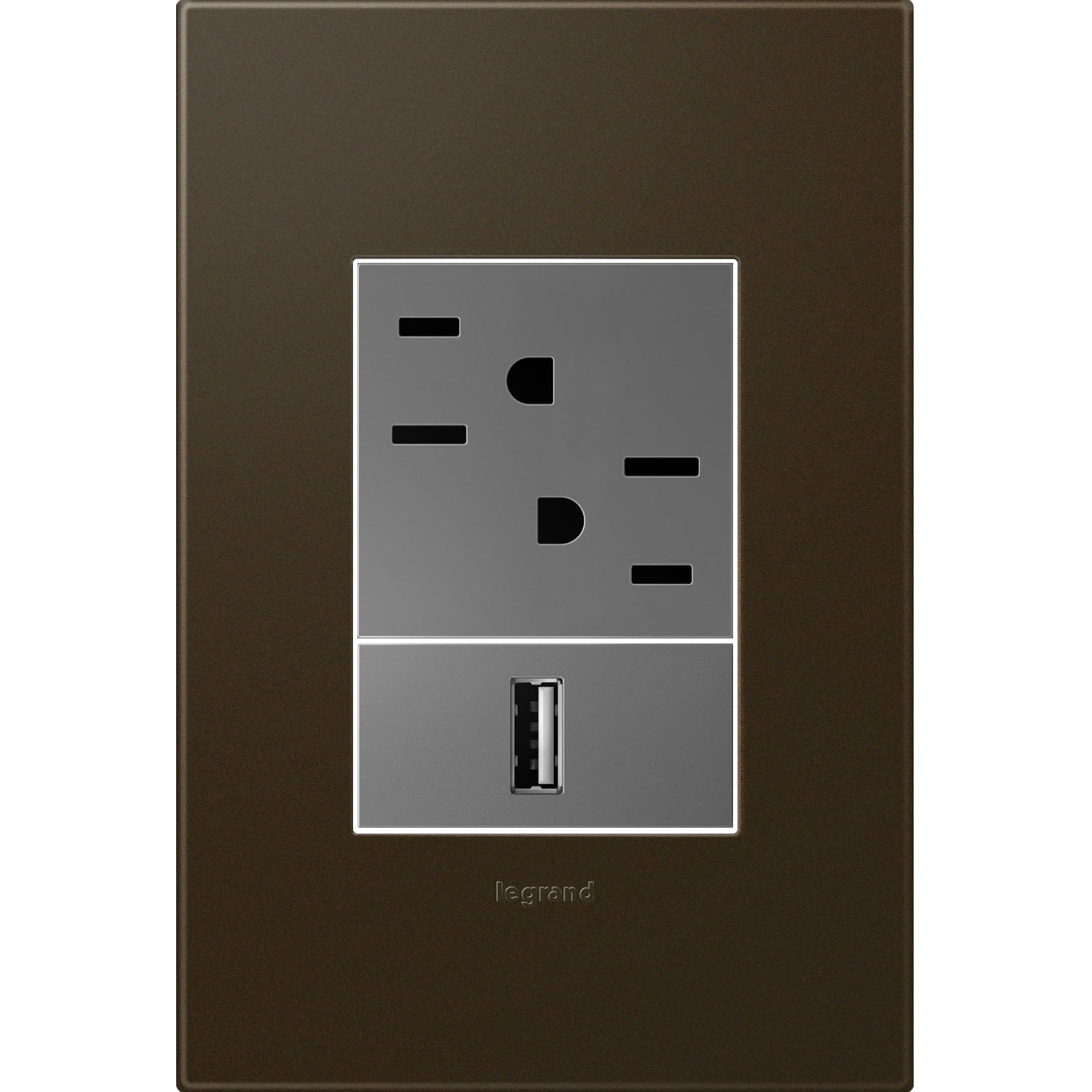 Legrand - AWP1G3BR4 - One-Gang-Plus Screwless Wall Plate - adorne - Bronze