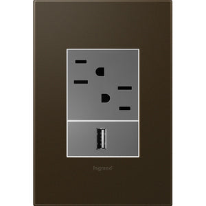 Legrand - AWP1G3BR4 - One-Gang-Plus Screwless Wall Plate - adorne - Bronze