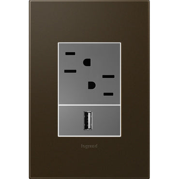 Legrand - AWP1G3BR4 - One-Gang-Plus Screwless Wall Plate - adorne - Bronze