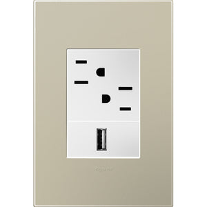 Legrand - AWP1G3TM4 - One-Gang-Plus Screwless Wall Plate - adorne - Titanium