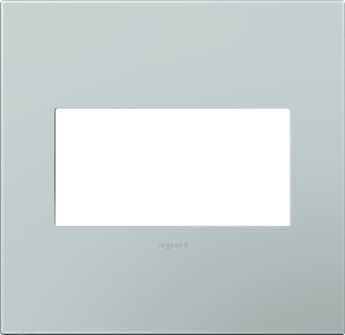 Legrand - AWP2GBL4 - Two-Gang Screwless Wall Plate with Microban - adorne - Pale Blue