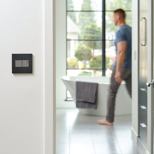 Legrand - AWP2GGR4 - Two-Gang Screwless Wall Plate with Microban - adorne - Graphite