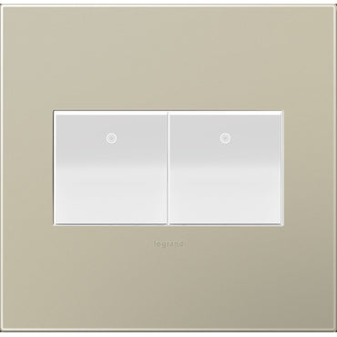 Legrand - AWP2GTM4 - Two-Gang Screwless Wall Plate - adorne - Titanium