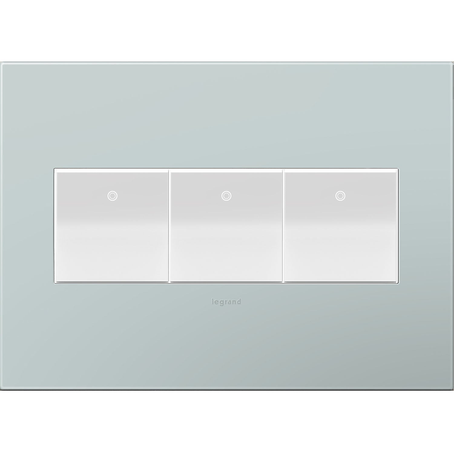 Legrand - AWP3GBL4 - Three-Gang Screwless Wall Plate - adorne - Pale Blue