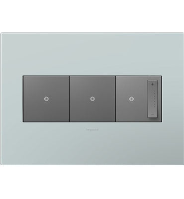Legrand - AWP3GBL4 - Three-Gang Screwless Wall Plate - adorne - Pale Blue