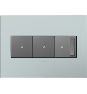 Legrand - AWP3GBL4 - Three-Gang Screwless Wall Plate - adorne - Pale Blue