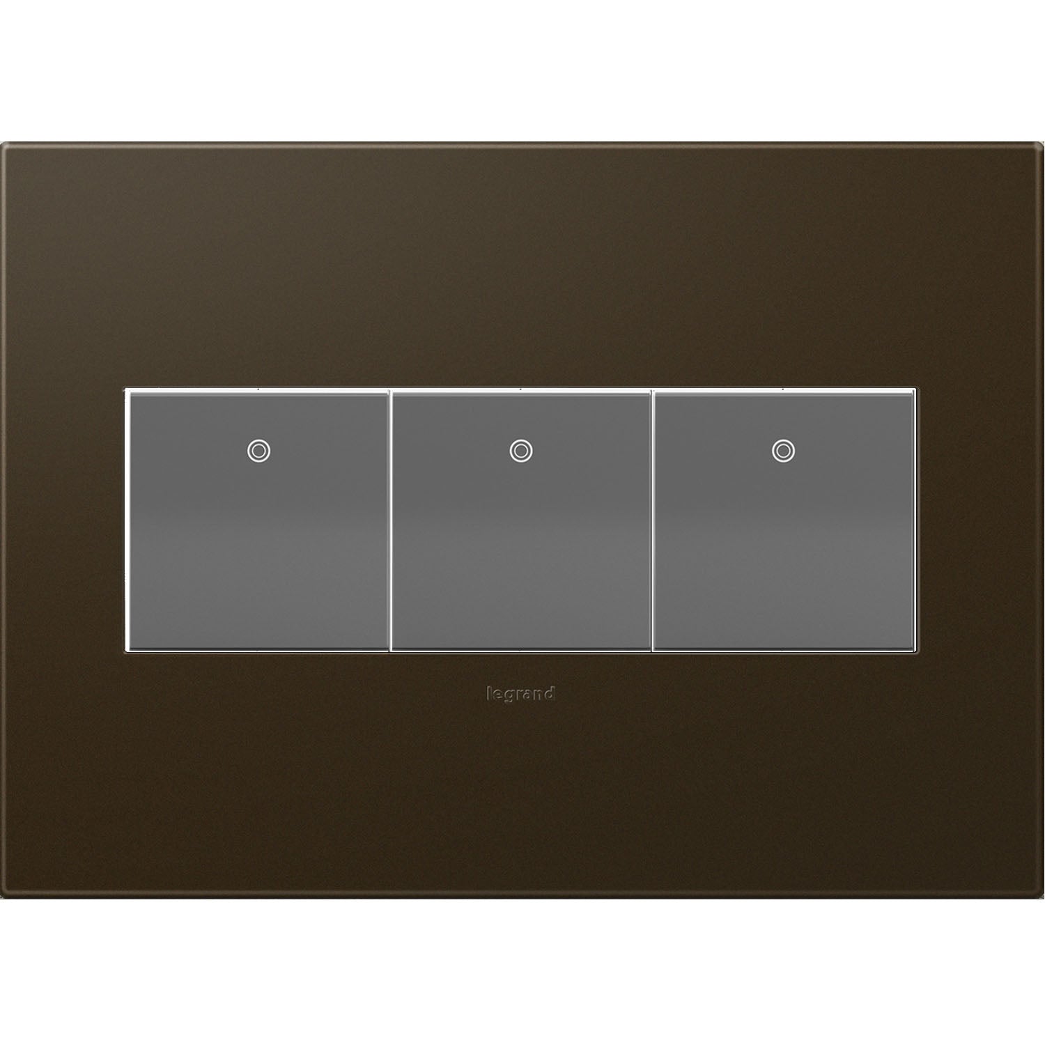 Legrand - AWP3GBR4 - Three-Gang Screwless Wall Plate - adorne - Bronze