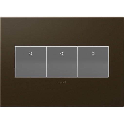 Legrand - AWP3GBR4 - Three-Gang Screwless Wall Plate - adorne - Bronze