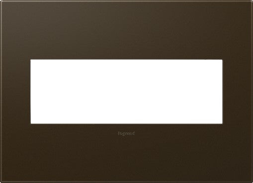 Legrand - AWP3GBR4 - Three-Gang Screwless Wall Plate - adorne - Bronze