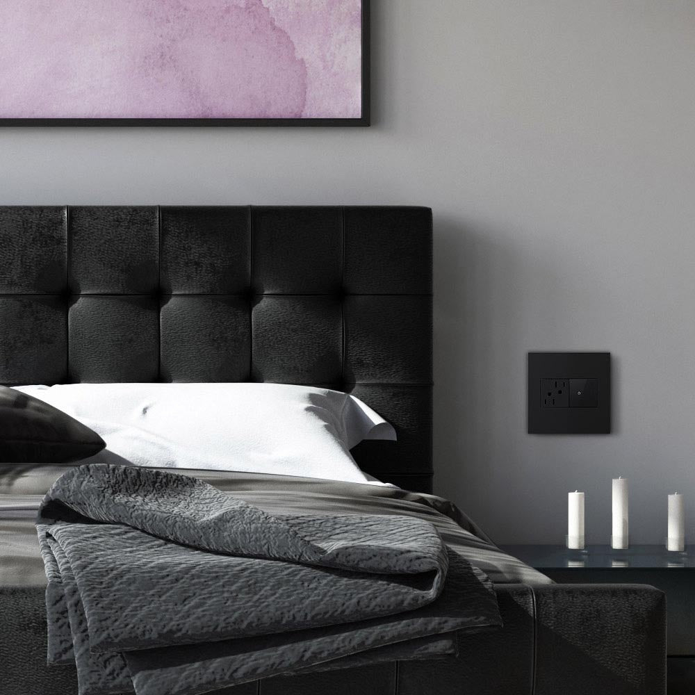 Legrand - AWP3GGR4 - Three-Gang Screwless Wall Plate with Microban - adorne - Graphite
