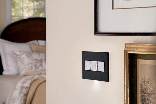 Legrand - AWP3GGR4 - Three-Gang Screwless Wall Plate with Microban - adorne - Graphite