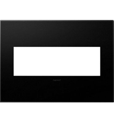 Legrand - AWP3GGR4 - Three-Gang Screwless Wall Plate with Microban - adorne - Graphite