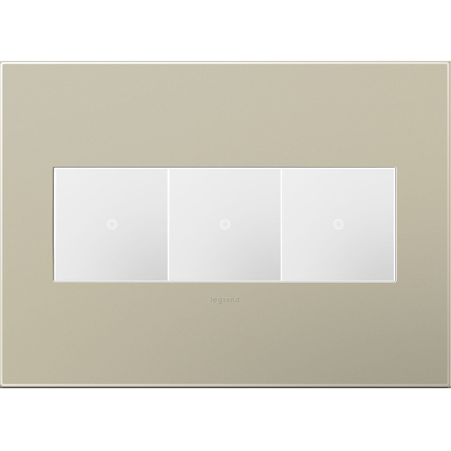Legrand - AWP3GTM4 - Three-Gang Screwless Wall Plate - adorne - Titanium