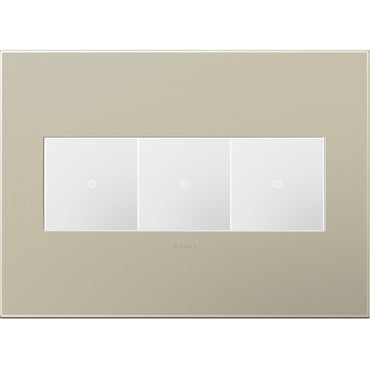 Legrand - AWP3GTM4 - Three-Gang Screwless Wall Plate - adorne - Titanium