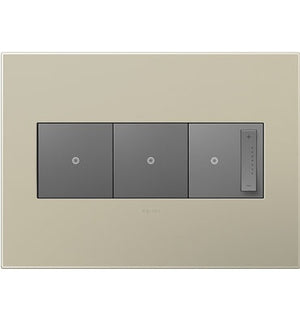 Legrand - AWP3GTM4 - Three-Gang Screwless Wall Plate - adorne - Titanium