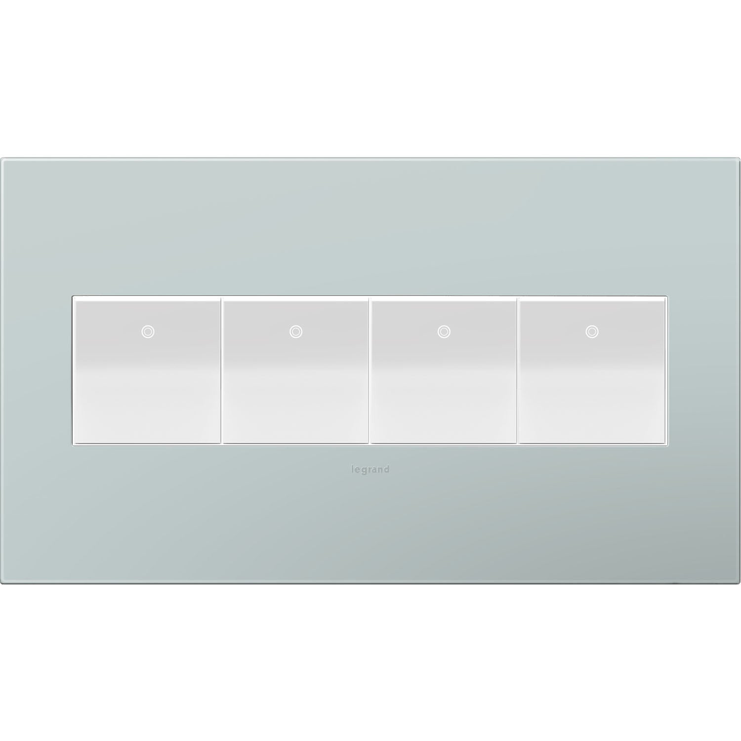 Legrand - AWP4GBL4 - Four-Gang Screwless Wall Plate - adorne - Pale Blue