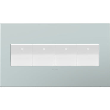 Legrand - AWP4GBL4 - Four-Gang Screwless Wall Plate - adorne - Pale Blue