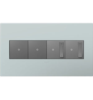 Legrand - AWP4GBL4 - Four-Gang Screwless Wall Plate - adorne - Pale Blue