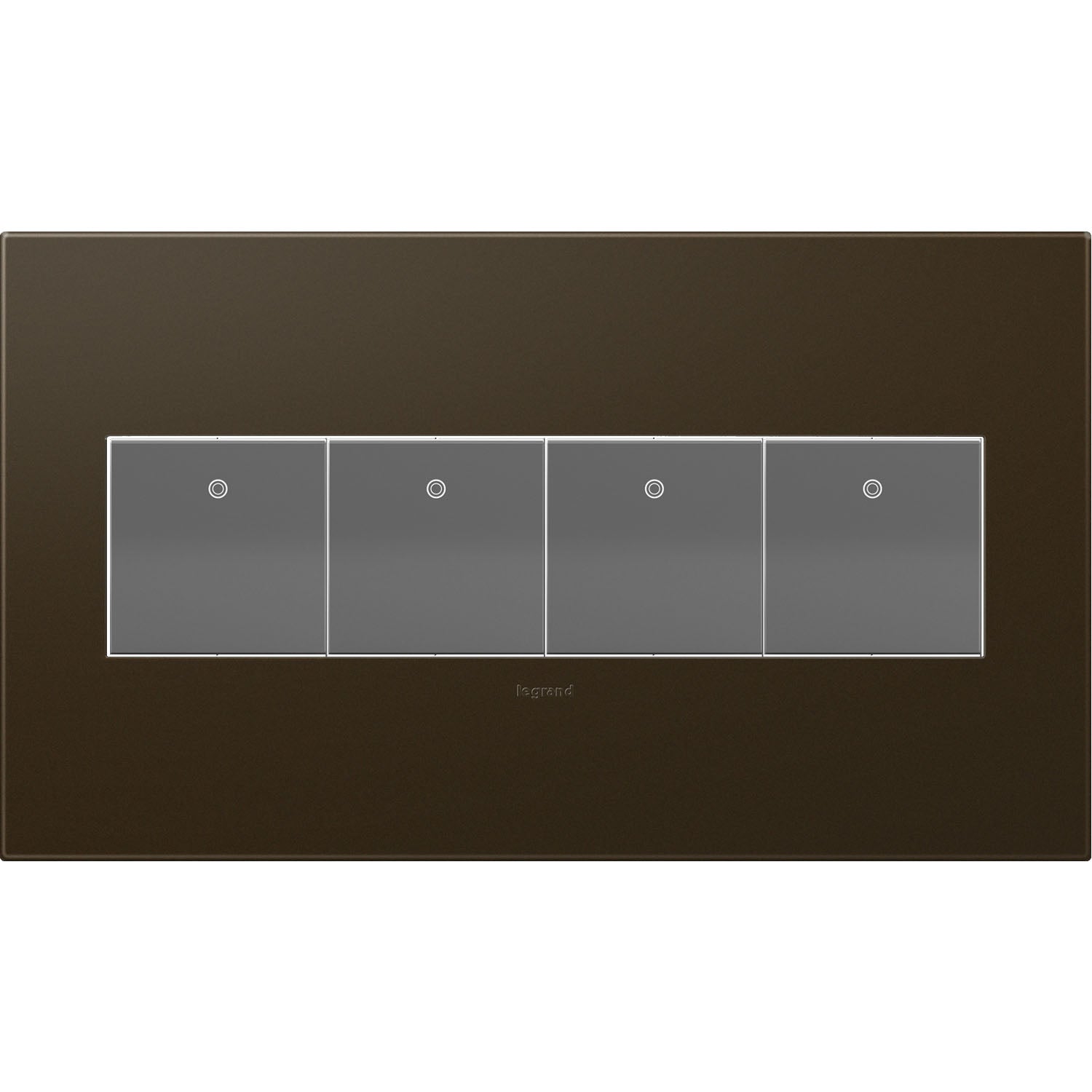 Legrand - AWP4GBR4 - Four-Gang Screwless Wall Plate - adorne - Bronze