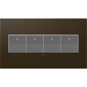Legrand - AWP4GBR4 - Four-Gang Screwless Wall Plate - adorne - Bronze