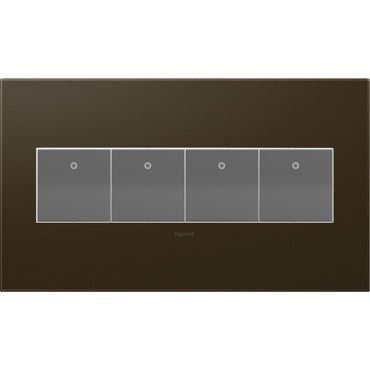 Legrand - AWP4GBR4 - Four-Gang Screwless Wall Plate - adorne - Bronze