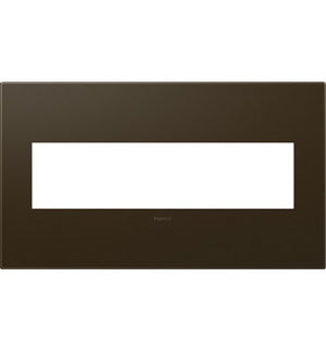 Legrand - AWP4GBR4 - Four-Gang Screwless Wall Plate - adorne - Bronze
