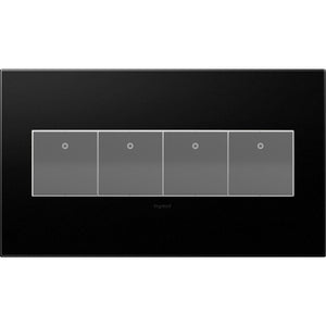 Legrand - AWP4GGR4 - Four-Gang Screwless Wall Plate with Microban - adorne - Graphite