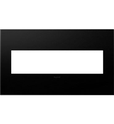 Legrand - AWP4GGR4 - Four-Gang Screwless Wall Plate with Microban - adorne - Graphite