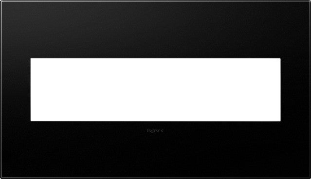Legrand - AWP4GGR4 - Four-Gang Screwless Wall Plate with Microban - adorne - Graphite