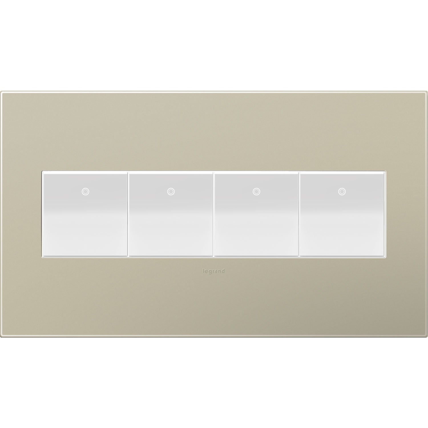 Legrand - AWP4GTM4 - Four-Gang Screwless Wall Plate - adorne - Titanium