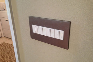 Legrand - AWP4GTM4 - Four-Gang Screwless Wall Plate - adorne - Titanium