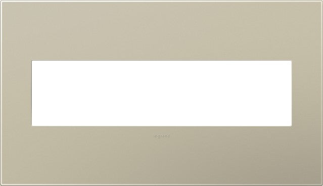Legrand - AWP4GTM4 - Four-Gang Screwless Wall Plate - adorne - Titanium
