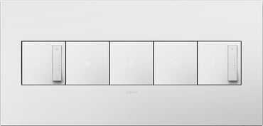 Legrand - AWP4GWH4 - Four-Gang Screwless Wall Plate with Microban - adorne - Gloss White