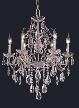 Elegant Lighting - 2016D24C/RC - Six Light Chandelier - St. Francis - Chrome